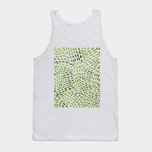 Watercolor dotted lines - sap green Tank Top